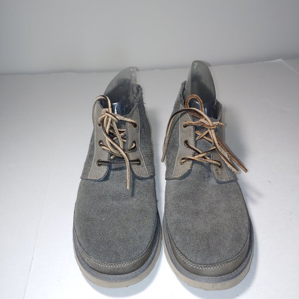 UGG Neumel Unlined Leather Lacing Cargo Gray Boots Size 10